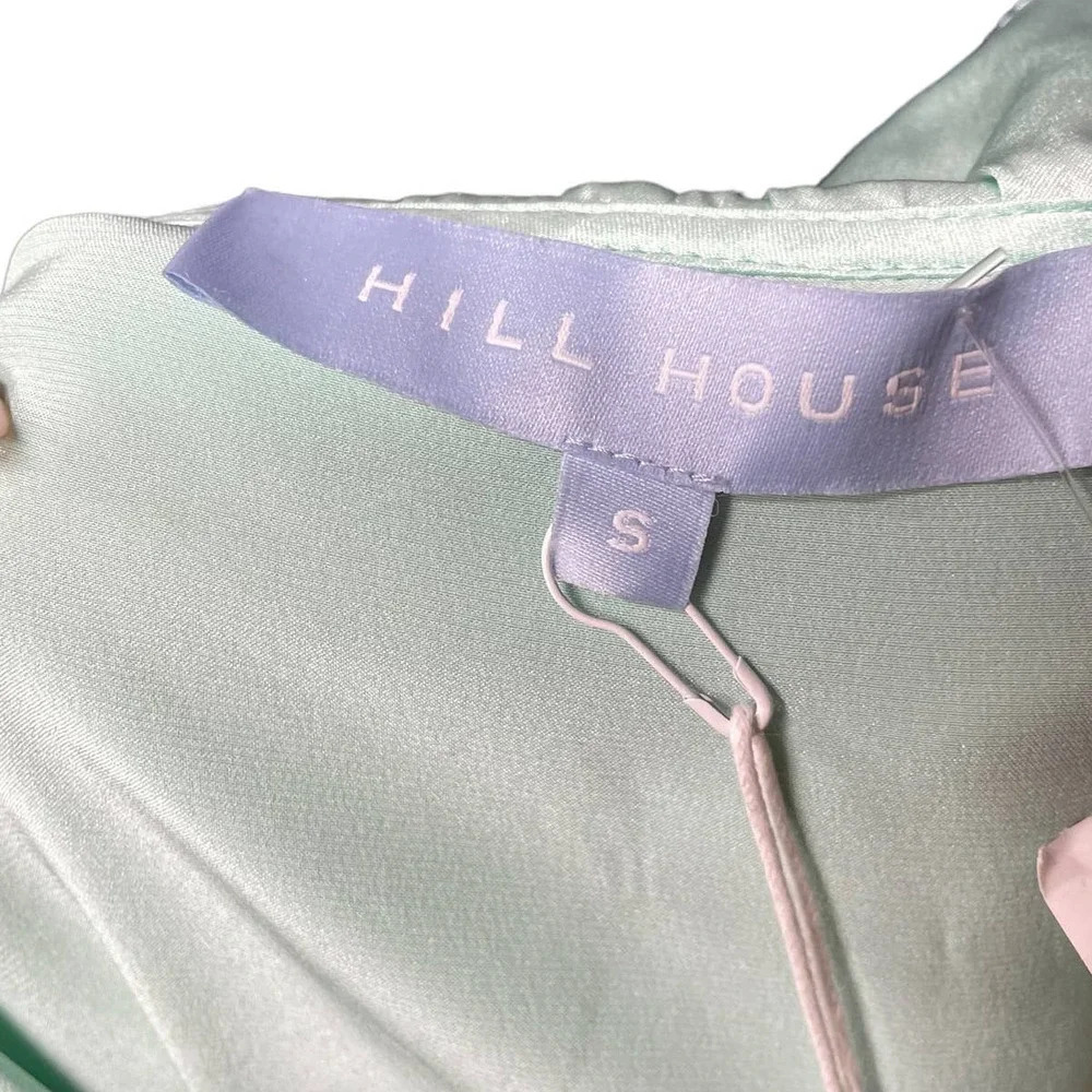 Hill House The Nima Silk Wrap Dress in Mint Size Small - Picture 10 of 12
